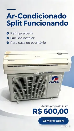 Ar-Condicionado Gree ? Funcionando Perfeitamente! Ótimo Preço!