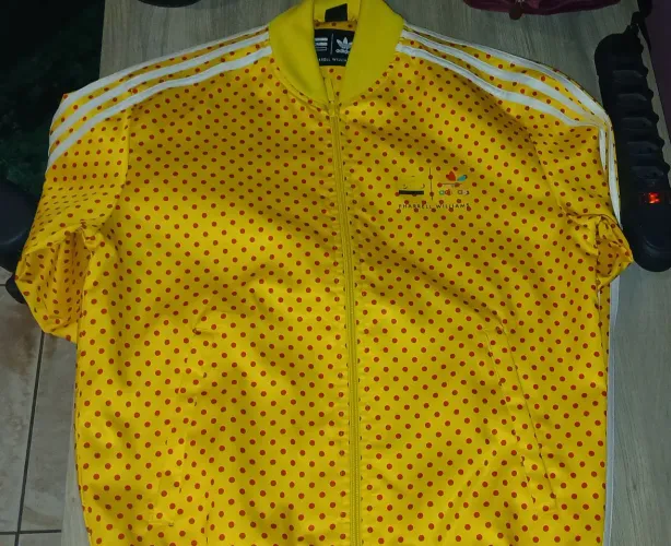 Jaqueta Adidas x Pharrell Williams Polka Dot Track Top Amarelo Original 2014 Colecionador