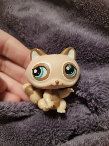 Littlest Pet Shop Guaxinim Marrom e Bege Original Hasbro