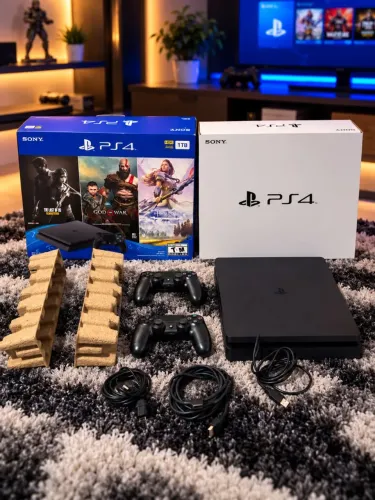 Ps4 Slim 1tb Seminovo D-E-S-B-L-O-Q-U-E-A-D-O com jogos leia a descrição