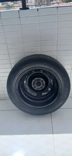 Pneu 185/60 R15 Dunlop Meia-vida Com Roda De Ferro (Estepe Completo)