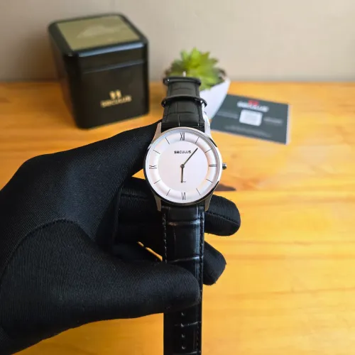 Relógio Seculus Slim 39mm couro 