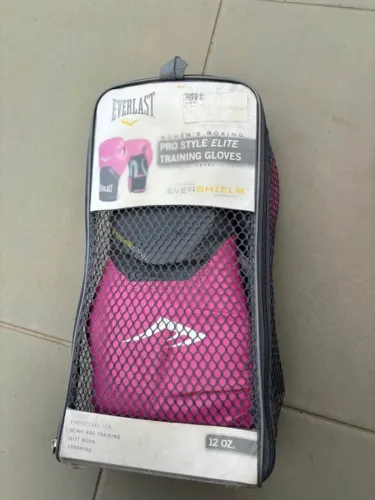 Luvas de boxe / muay thay Everlast 12 oz rosa