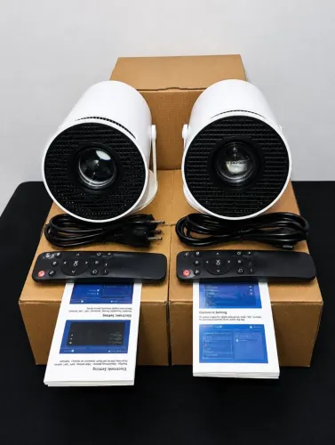 Projetor Smart HY300 Wi-Fi Bluetooth Netflix YouTube Até 200 polegadas + acessórios