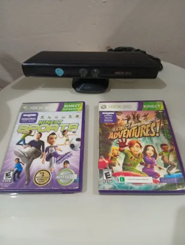 Kinect Xbox original com 2 jogos originais