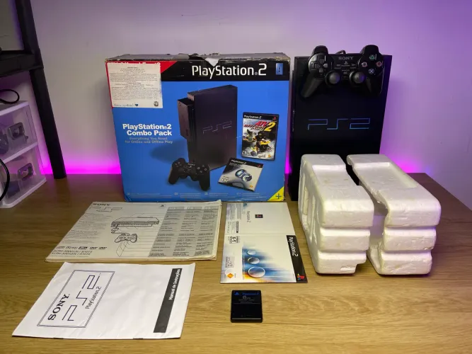 PlayStation 2 FAT Completo na Caixa com Luva e Garantia
