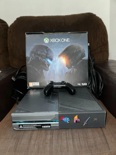 Xbox One Edição Halo Guardian Na Caixa + Kinect + Controle