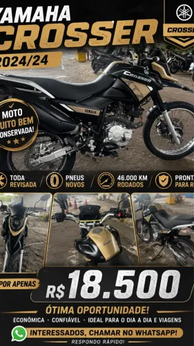Título OLX Yamaha Crosser Z ABS 2024 - Revisada - Pneus Novos