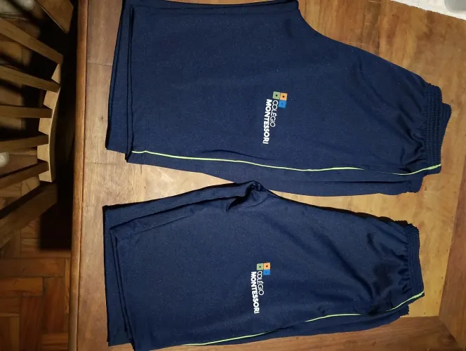Uniforme Colégio Montessori SJC bermudas em helanca Semi novo