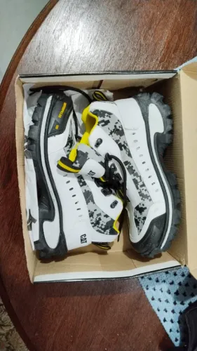Bota Caterpillar Masculina New Arizona Branca Nobuck