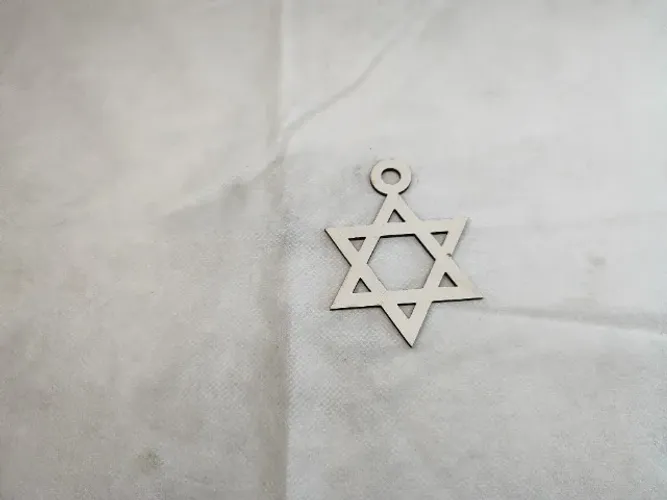  Chaveiro Mdf Estrela de Davi 8cm