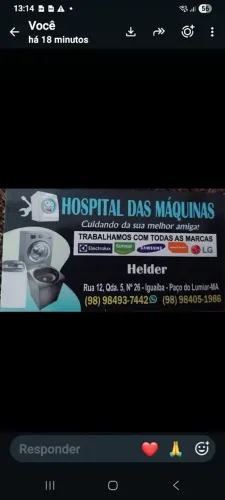 Hospital das máquinas de lavar roupas