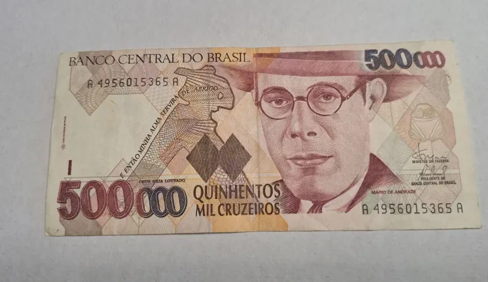 Cédula Antiga de meio milhão