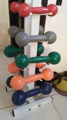 Conjunto de alteres em borrachado 1 a 5 kg