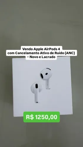 ? Apple AirPods 4 com Cancelamento Ativo de Ruído (ANC)