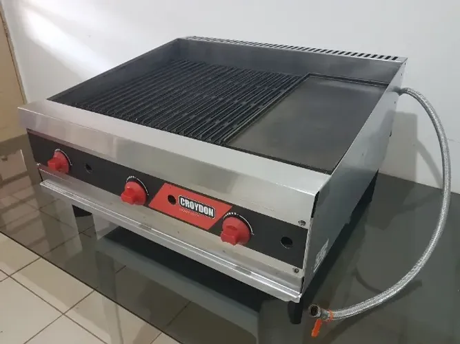 Char Broiler a Gás(75 centímetros) Chapa Lanche Profissional
