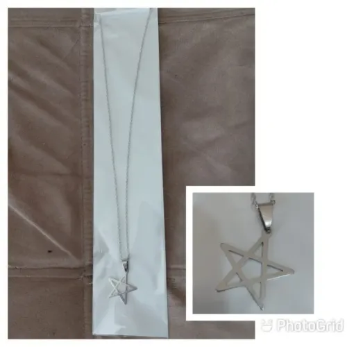 Correntes unisex Aço Inox cor prateada tamanho total 60 cm nova por R$ 10,00 cada
