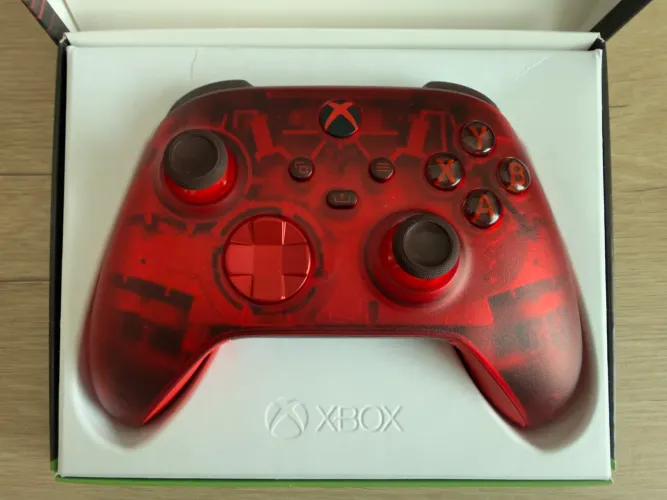 Controle Xbox Series S/X One, Pulse Cipher, Vermelho translúcido