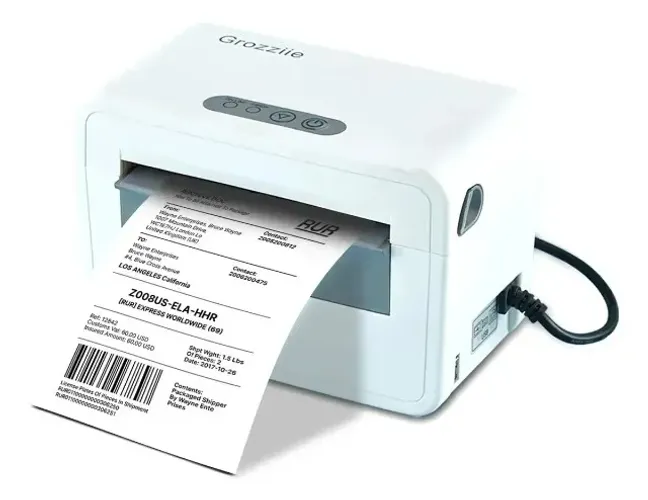 Impressora Térmica Etiquetas Grozziie 10x15cm Bluetooth e Usb semi-nova