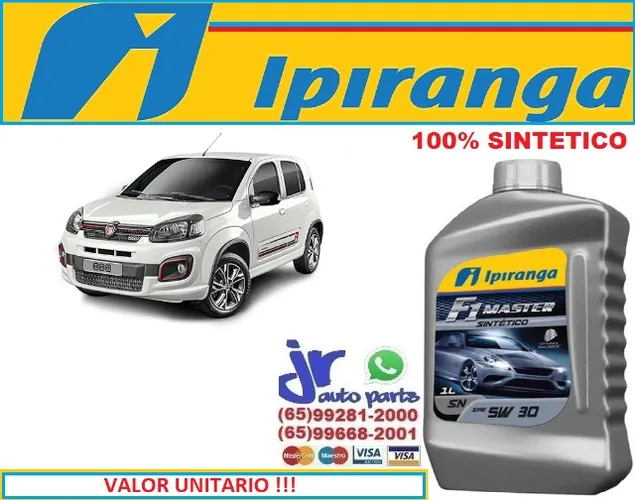 Lubrificante Ipiranga UNO F1 Master 5W30 sintético