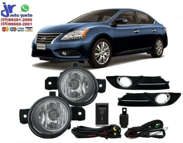 Kit Farol De Milha Sentra 2014 2015 2016 2017 2018 2019 Auxiliar Neblina 