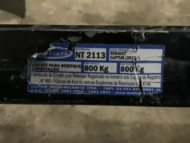 Engate Reboque Renault Captur Original usado