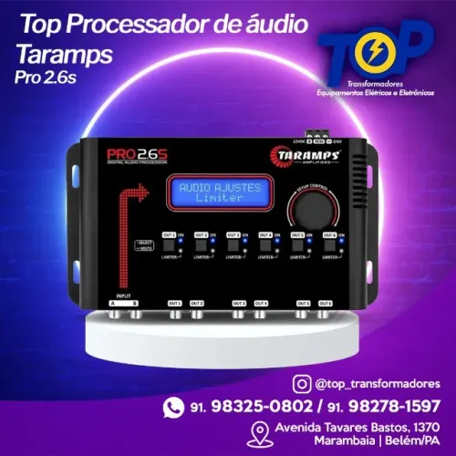 Processador de Áudio 6 canais Taramps Pro 2.6S