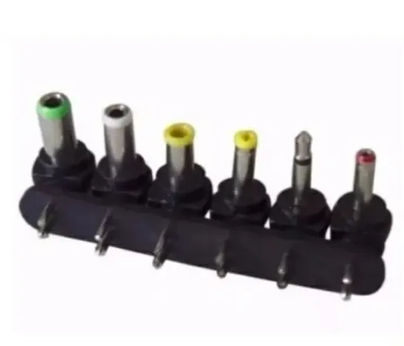 Kit com 6 Plug Conector Reposição para Fonte Universal Notebook