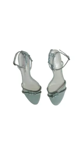 Sandália Couro Azul Pastel - Giulia.Romana