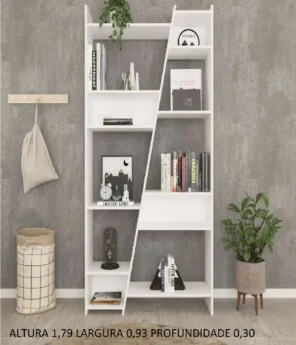 Estante de Livros em Madeira - Moderna e Elegante!