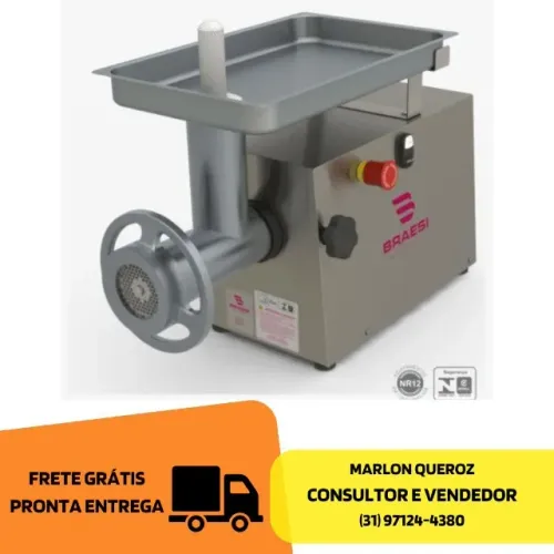Moedor de Carne Boca 10 Braesi Inox Novo