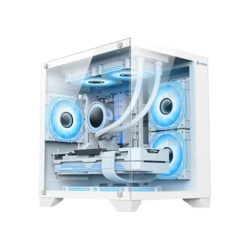 Gabinete Gamer Hayom White GB1791 *4 Fans Rgb Controlável* - Micro-ATX e Mini-ITX - WZetta