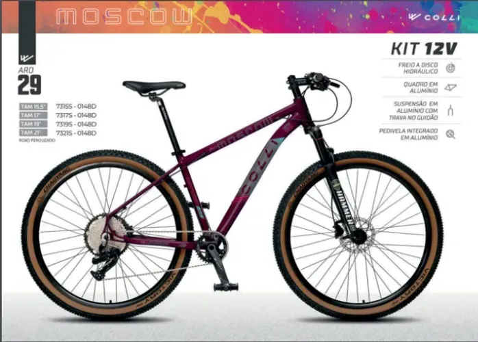 Bicicleta Colli modelo Moscow cor vermelho parcelado em 10x sem juros