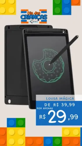 Lousa Magica Infantil Tablet de Escrita 8.5 Polegadas Com Caneta Loja Coimbra Entrega