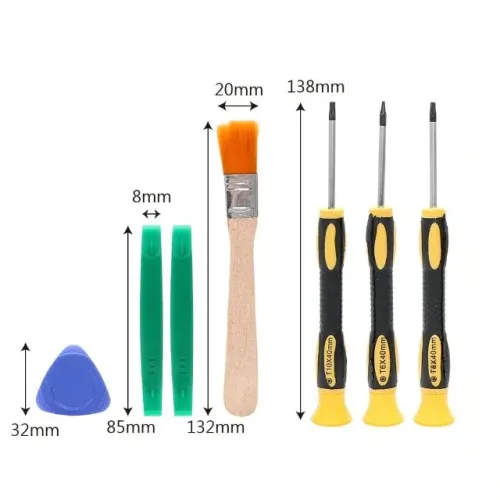 Chave Torx com Furo Kit T6 T8 T10 para Console Xbox PS3 PS4