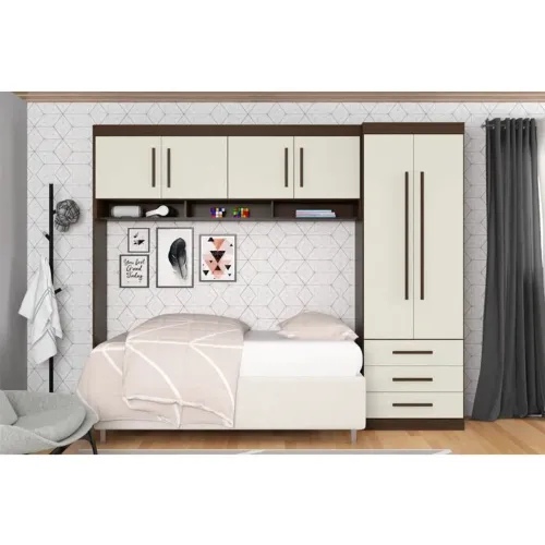 Roupeiro Modulado Star Amêndoa/Off White rf65