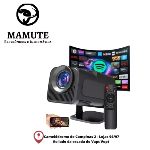 Mini Projetor Full HD Android Led Hdmi Usb Wifi Bluetooth - Hy320