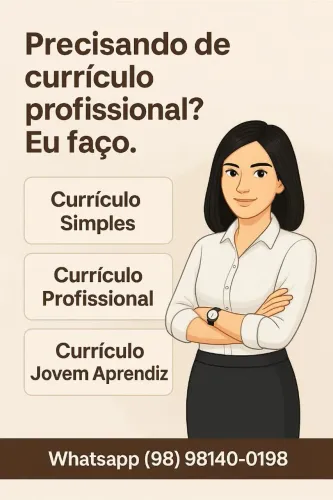 FAÇO CURRÍCULO EM PDF,  INVISTA EM SEU FUTURO! ME CHAMAAA E GARANTA O SEU!!