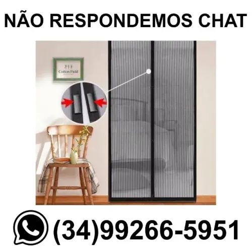 Tela Mosquiteiro para Porta - Com imã - Magnética 