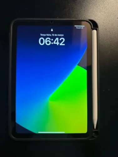 Ipad mini 6: 64 gb + apple pencil 2 + capa + caixa