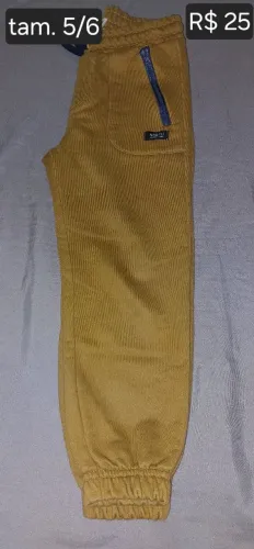 Calça Infantil de Corderoy - Tam. 5/6