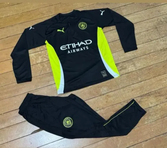Conjunto de Treino Manchester City - Black/Yellow