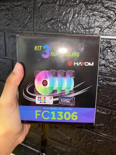 Kit Fan 3 Coolers + HUB + Controle