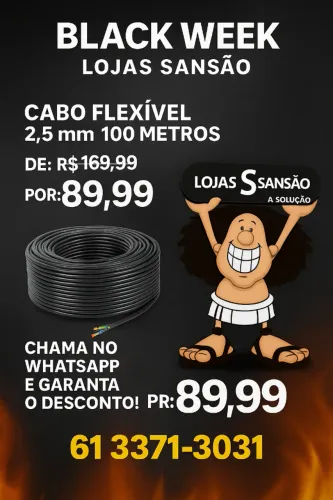 Cabo fio Flexível 2,5 Rolo 100 MT CONDEL CABOS  Potência e Segurança e Garantia