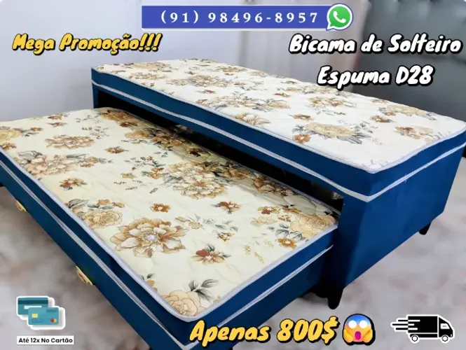 BICAMA DE SOLTEIRO DE ESPUMA