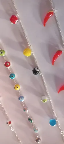 Pulseiras novas Olho Grego/Pimenta prata 925