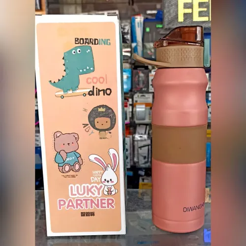 Garrafa térmica JBG Rosa/Marrom (Honestidade e Qualidade é na distribuidora JK )