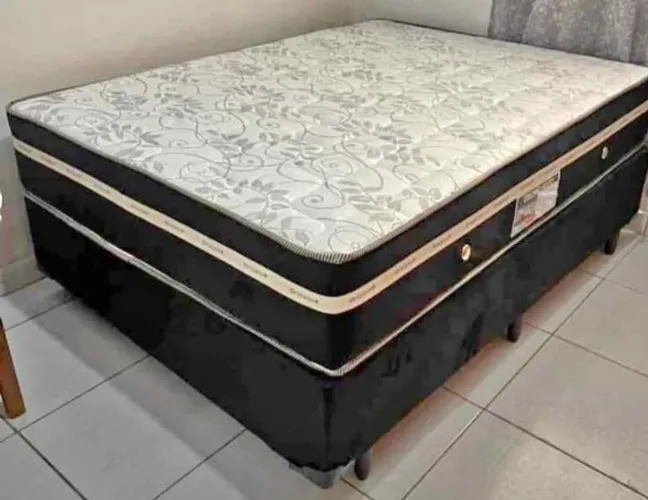 Cama Box Casal com Colchão - Novo
