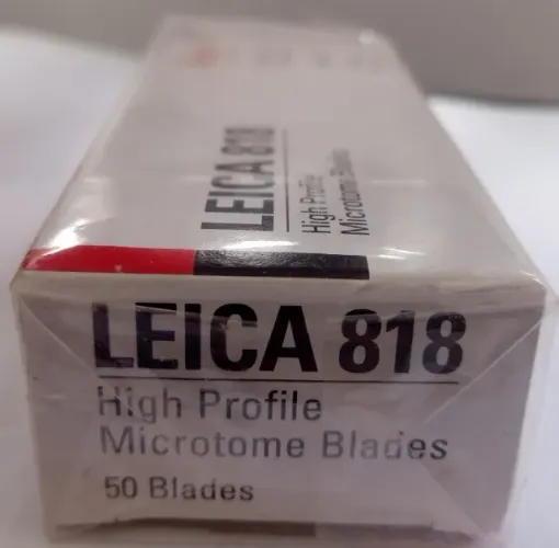 Leica 818 High Profile Microtome blades Cx. c/ 50 navalhas Histológica Inóx