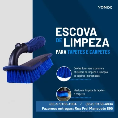 Escova para limpeza de tapetes e capertes - Vonixx